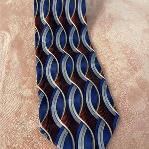Stylish Blue and Brown Patterned Men's Tie